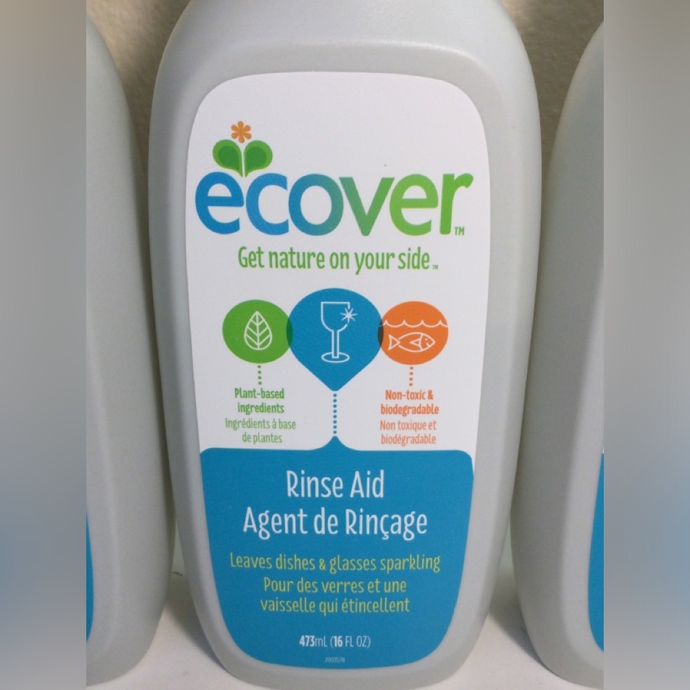 ECOVER Rinse Aid 16 fl. oz. Liquid-Lot Of 2.5 Bottles ~ Please Read - Picture 2 of 4